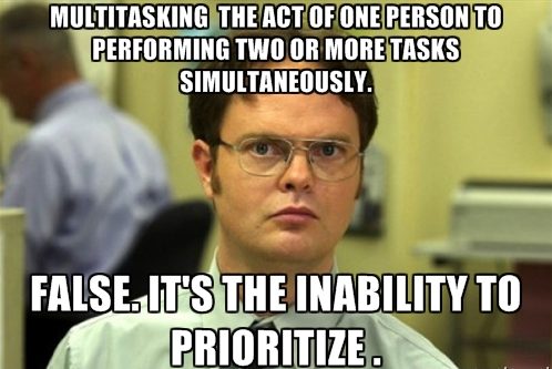 Multitasking Dwight