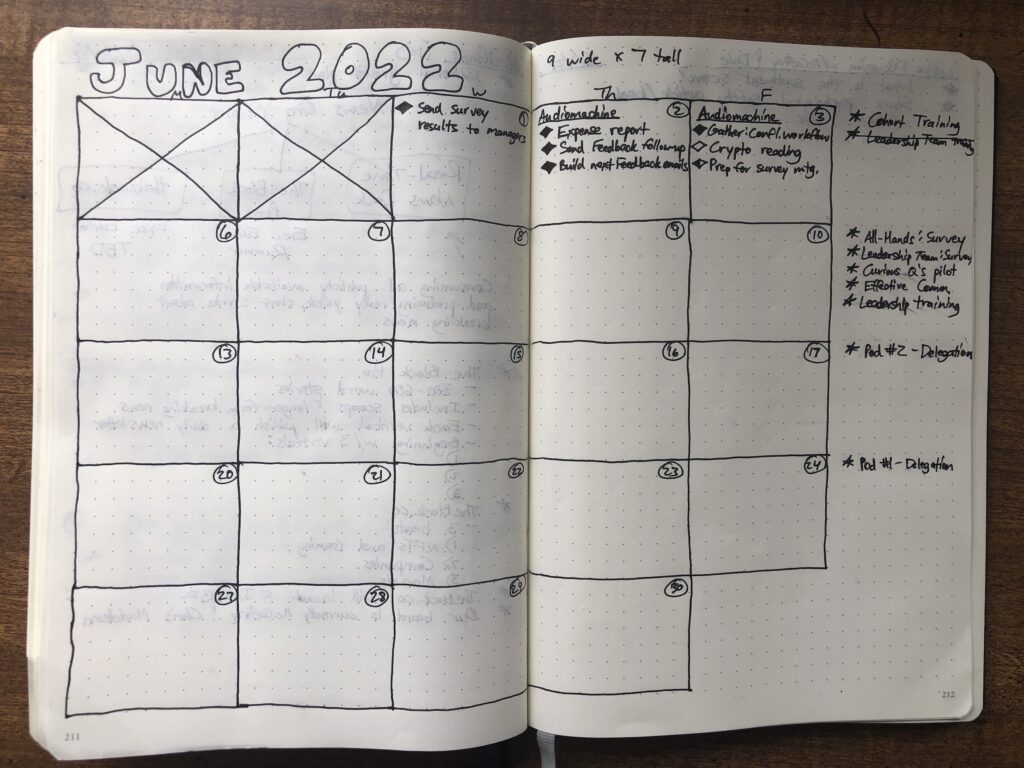 BuJo-Work-Calendar